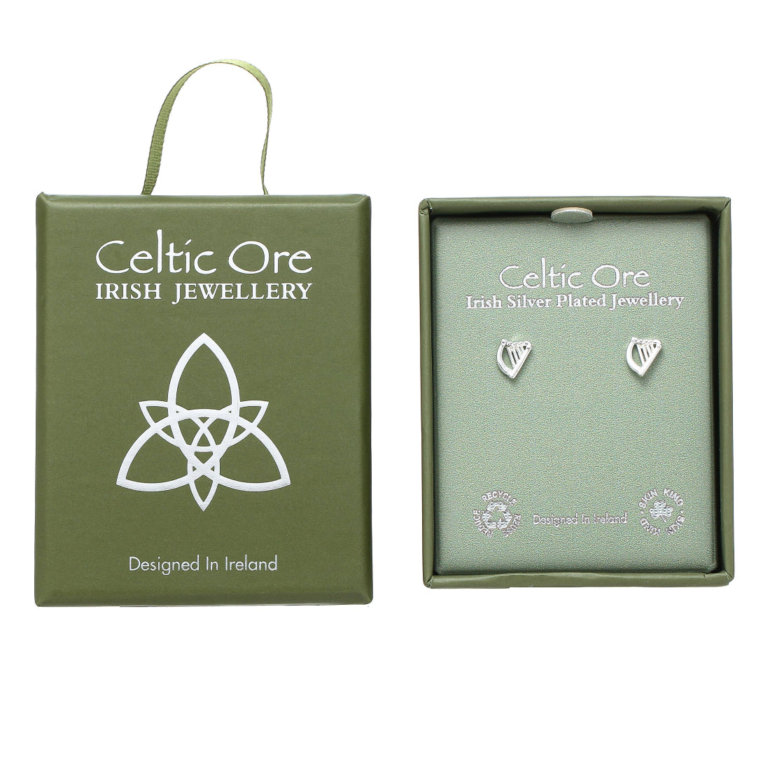 Celtic Ore Plain Harp Earrings