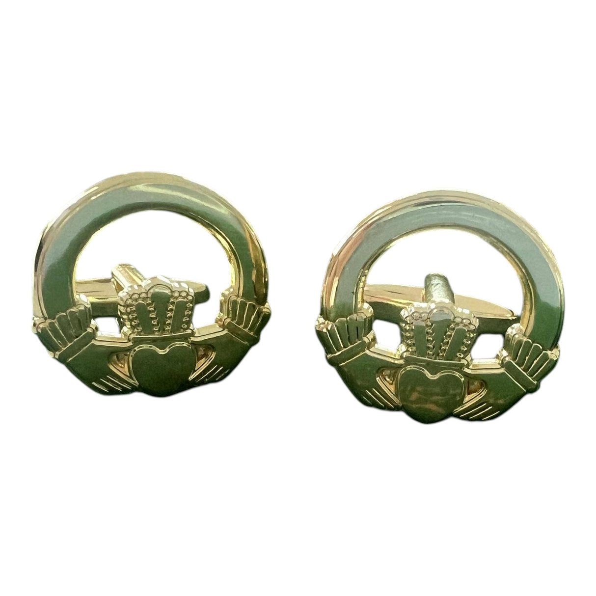 CastleKnock Designs Claddagh Ring Cufflinks Tie Clip Pin Set - Gold