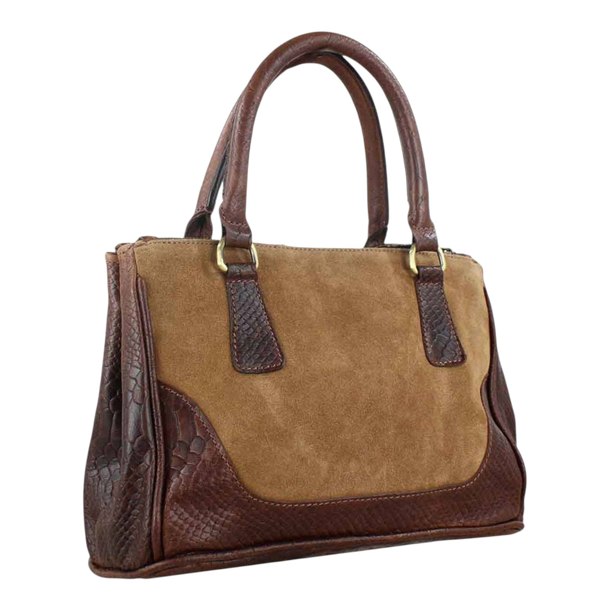 Grays 1922 Jodie Handbag in Croc Leather with Suede
