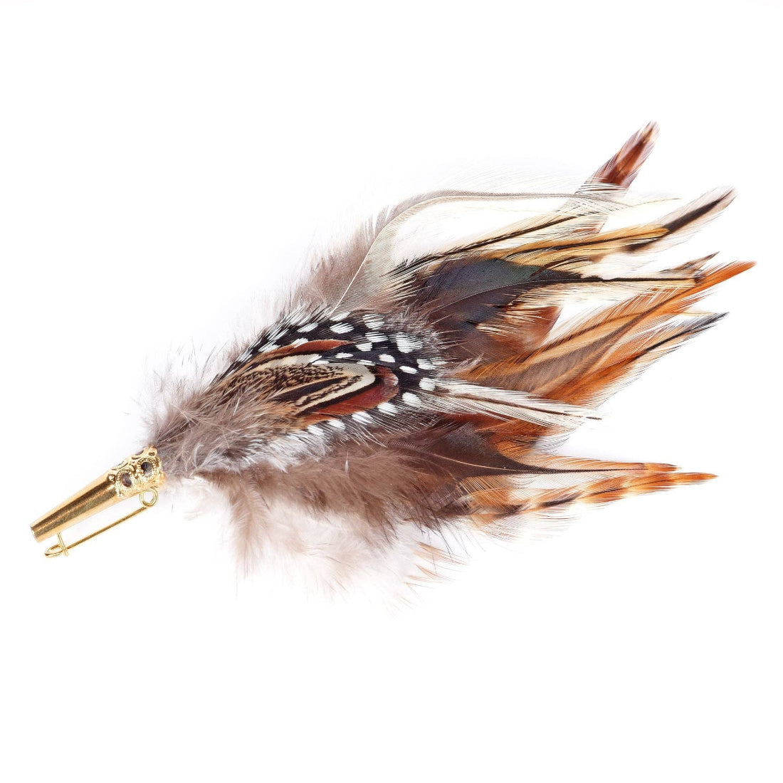 Heather Hats Spotty Feather Saddle Mount
