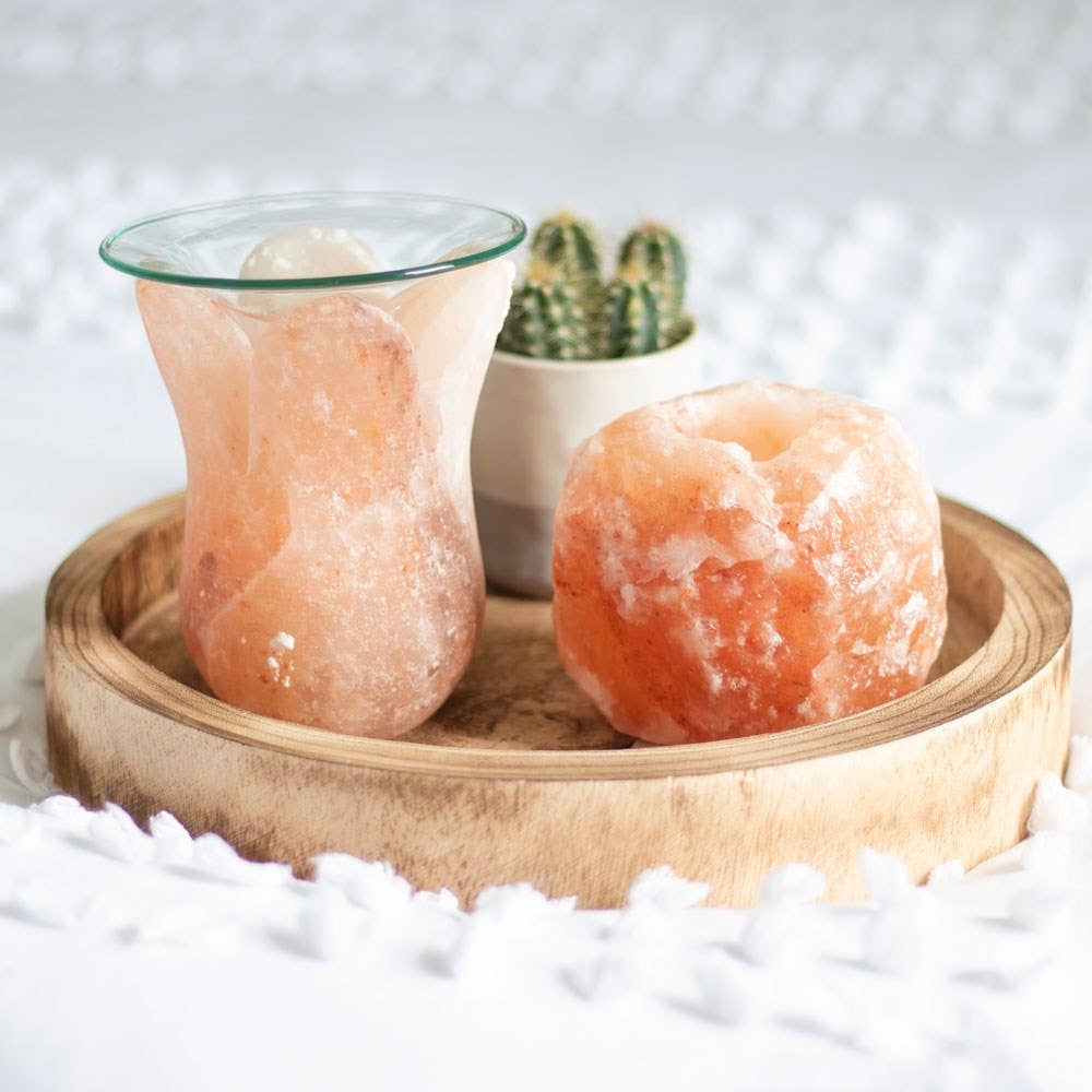 SD Pink Himalayan Salt Candle Holder