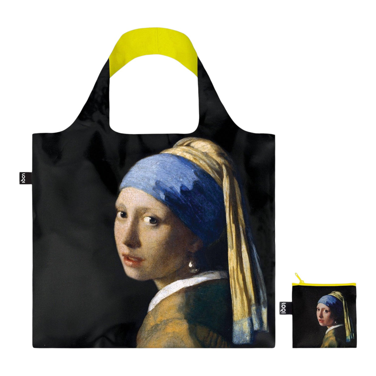 LOQI Girl with a Pearl Earring Neon Recycled Bag