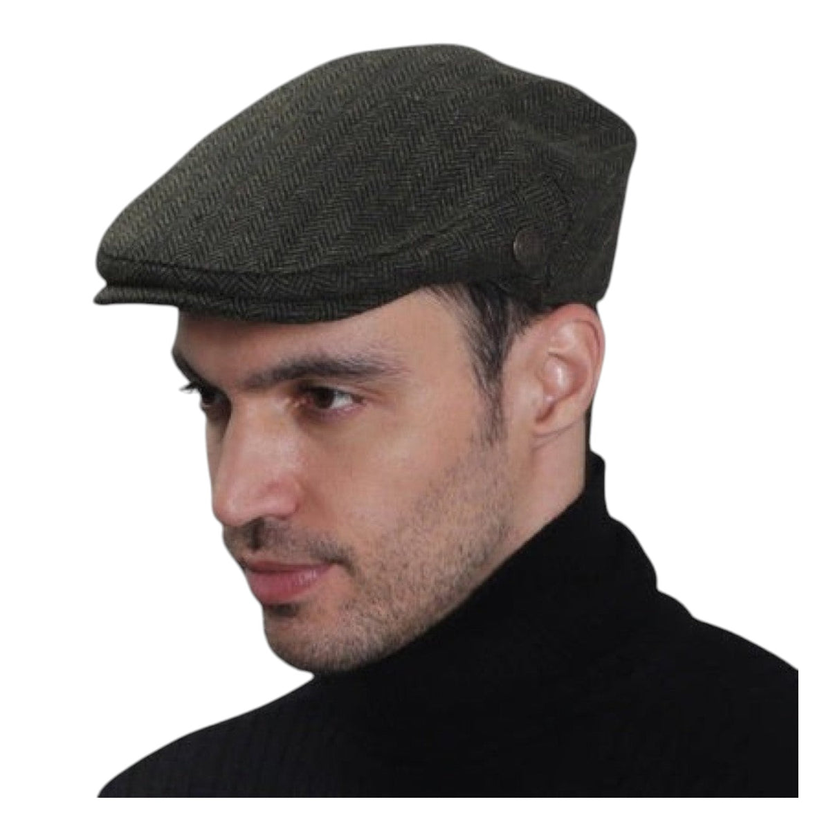 Boru Tweed Cap Green Herringbone