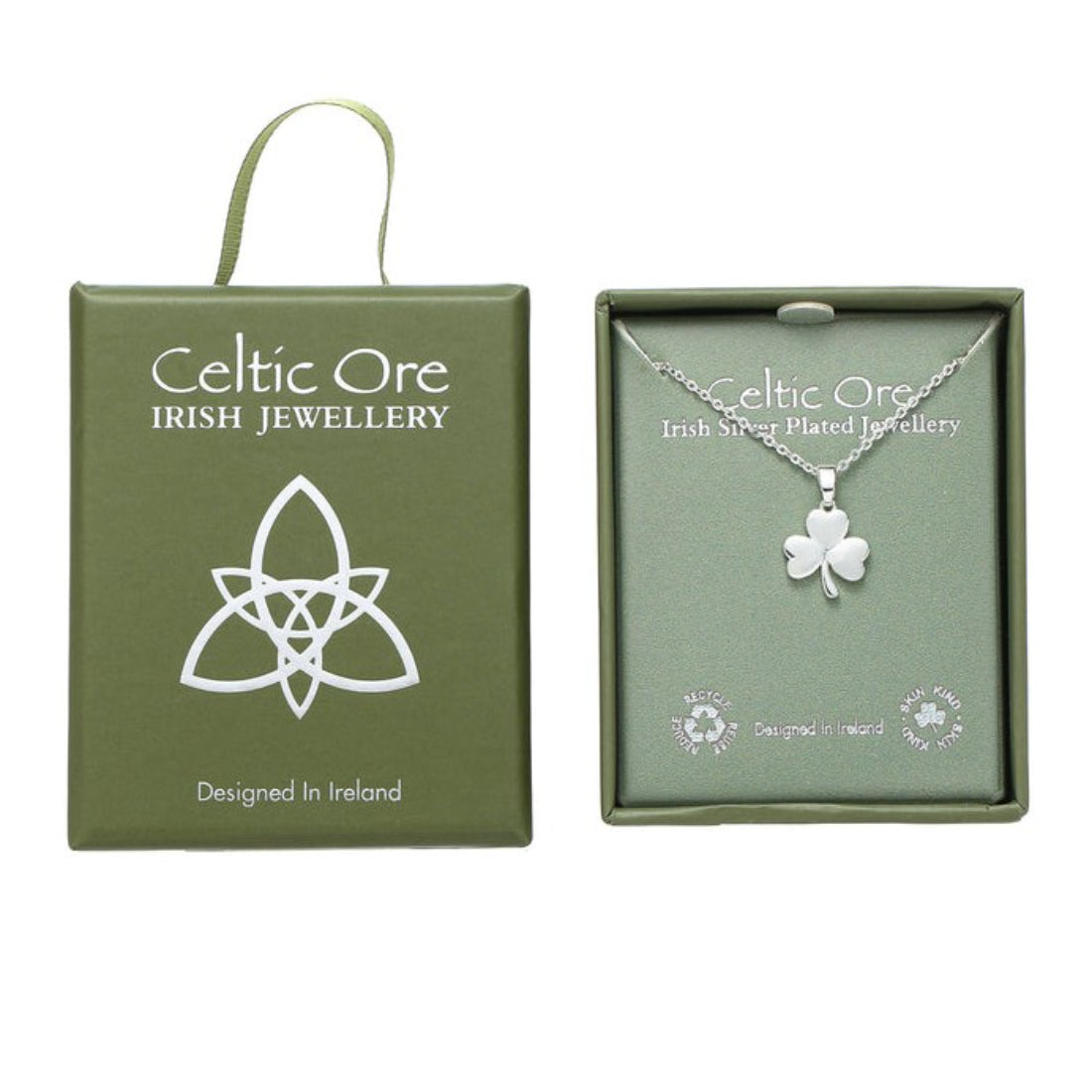 Celtic Ore Shamrock Necklace