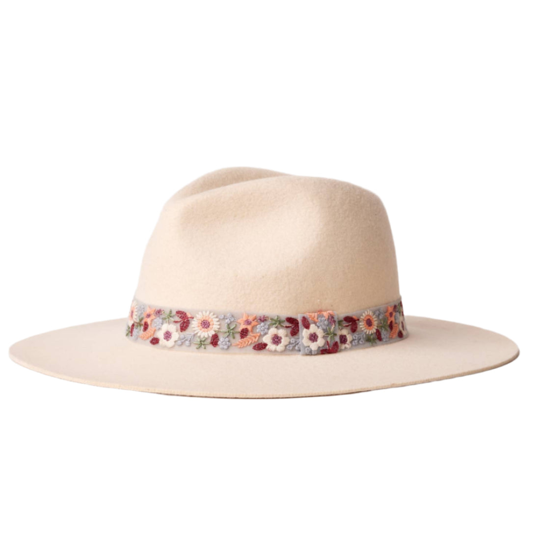 Maradji Jim Felt Hat Mottled Flower Trim