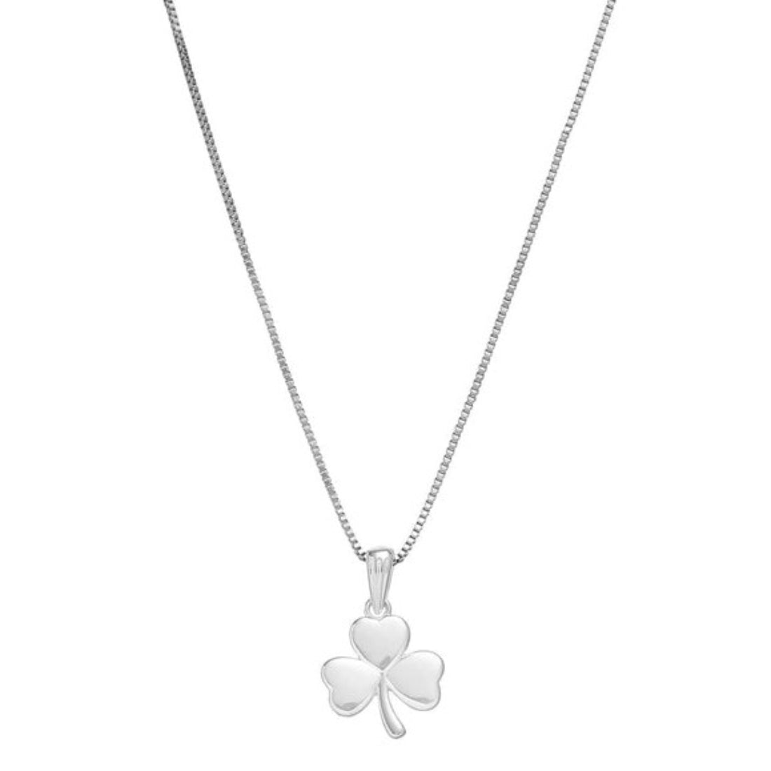 Gra Collection Plain Shamrock Necklace