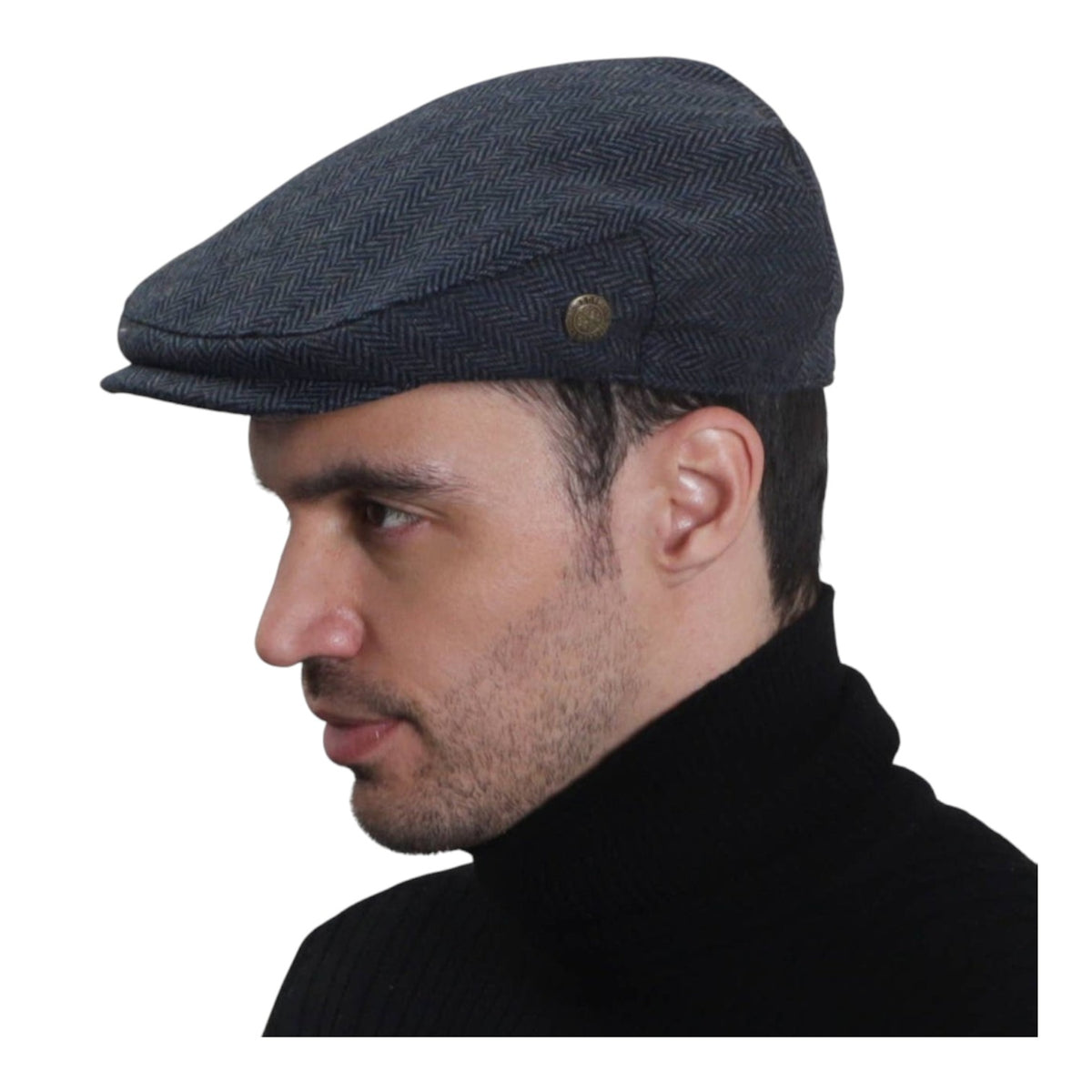 Boru Tweed Cap Blue Herringbone
