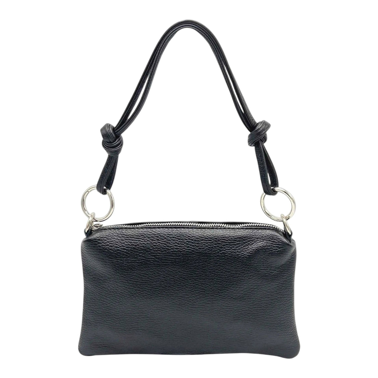 Suie Valentini Leather Handbag with Removable Strap