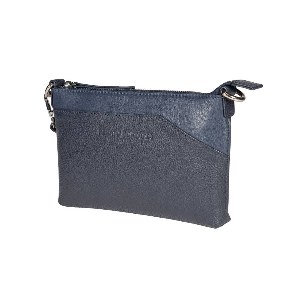 RB Italy Full Grain Leather Crossbody Bag - Navy