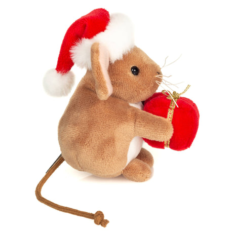 Teddy Hermann Christmas Mouse with Gift 11cm