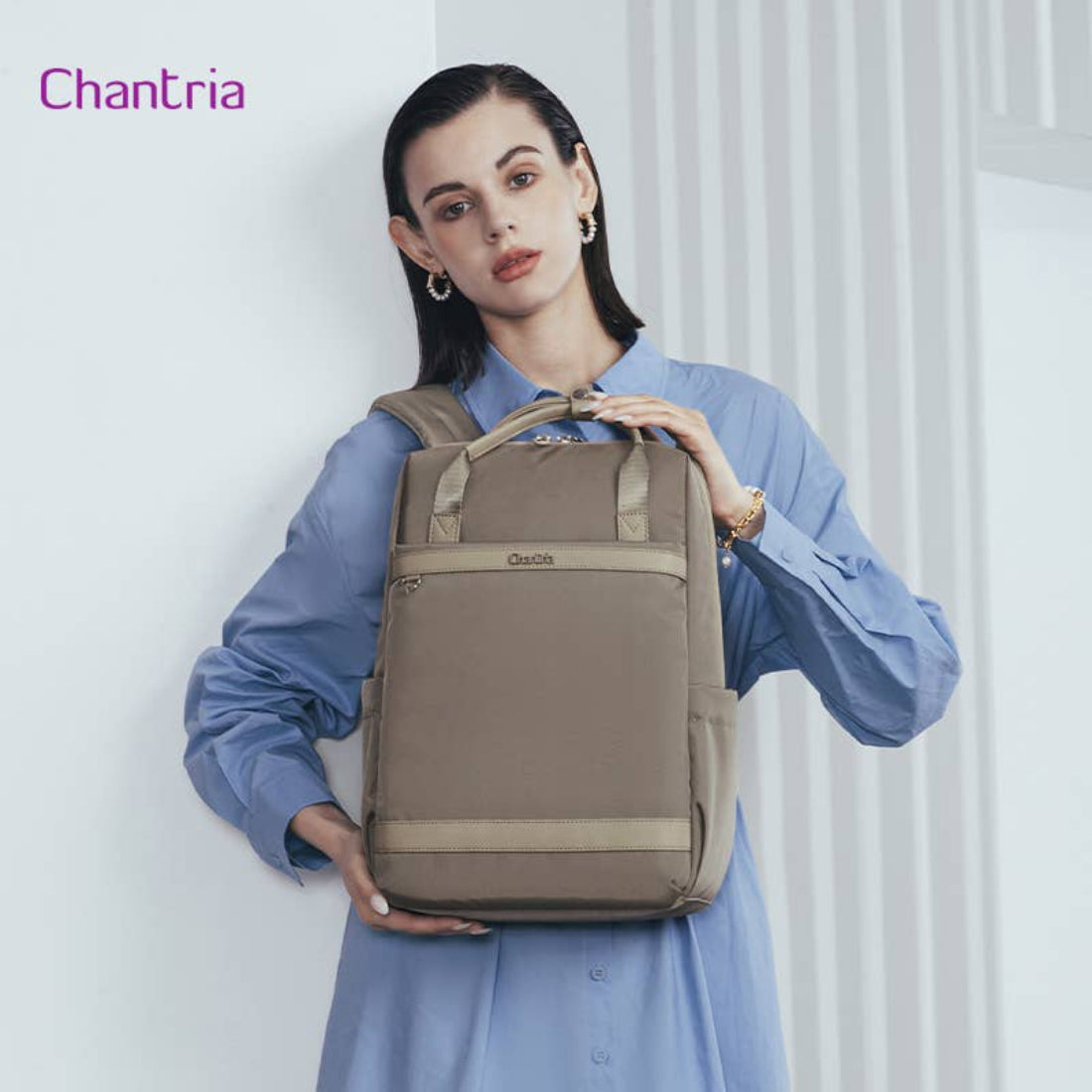 Marina Galanti Medium Backpack - Pink/Beige
