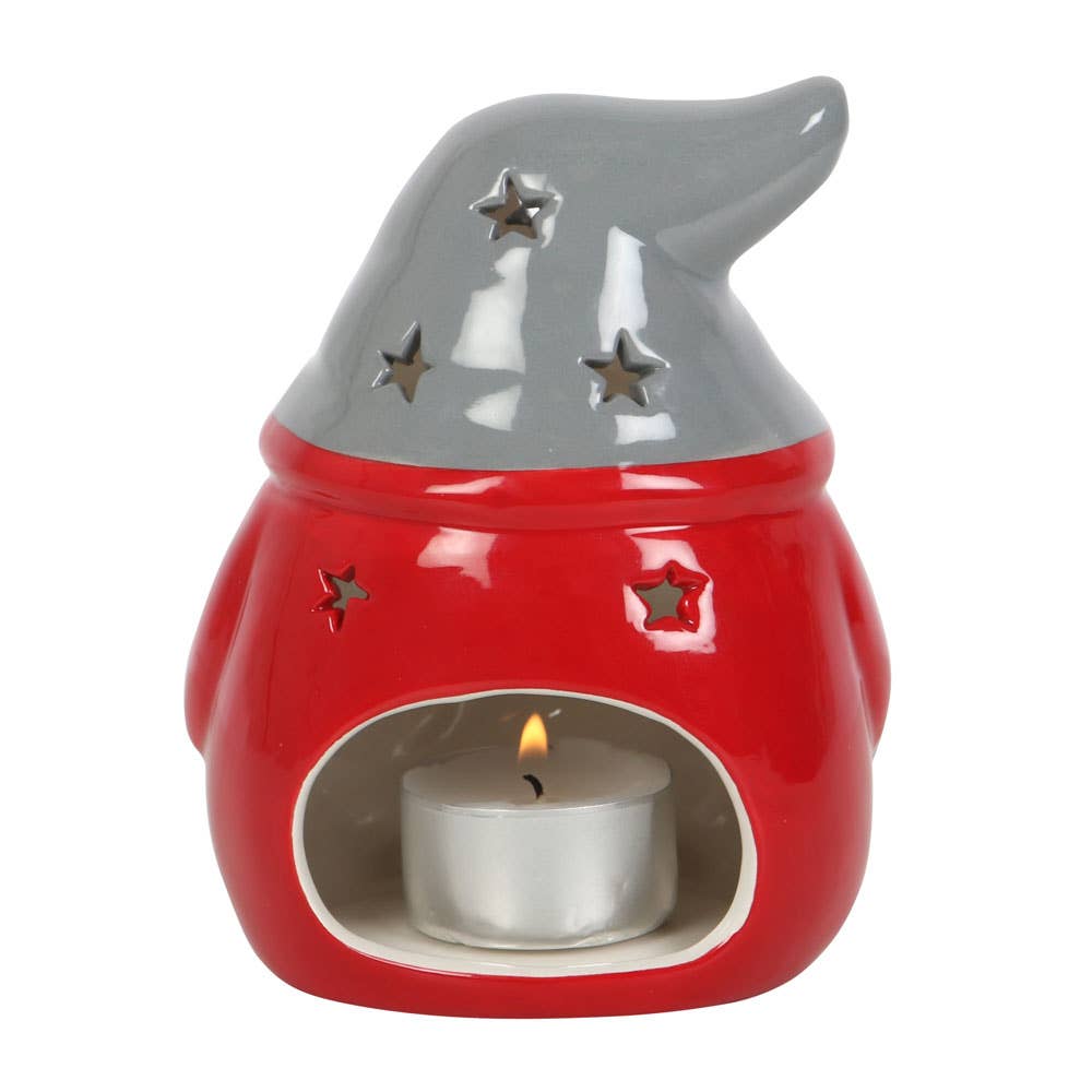 Something Different Red and Grey Gonk Tealight Holder