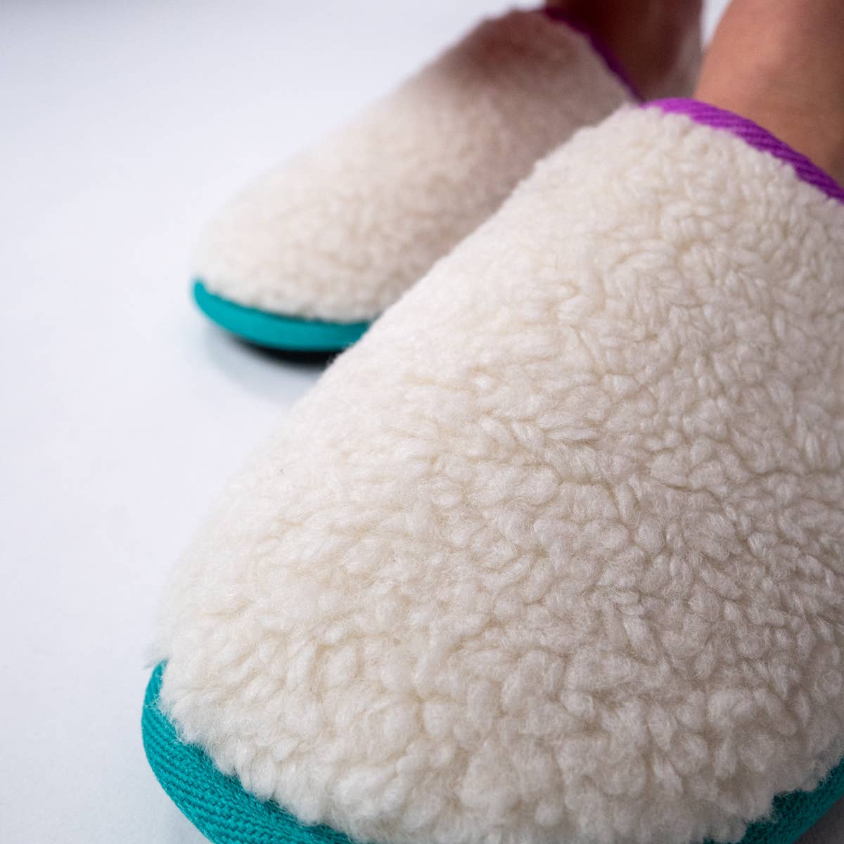 Billy Belt Purple Sherpa Slippers