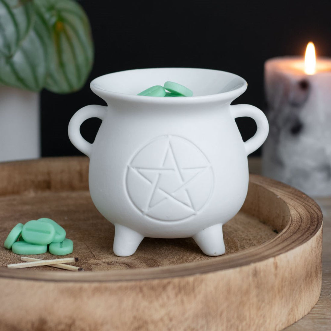 SD White Pentagram Cauldron Burner