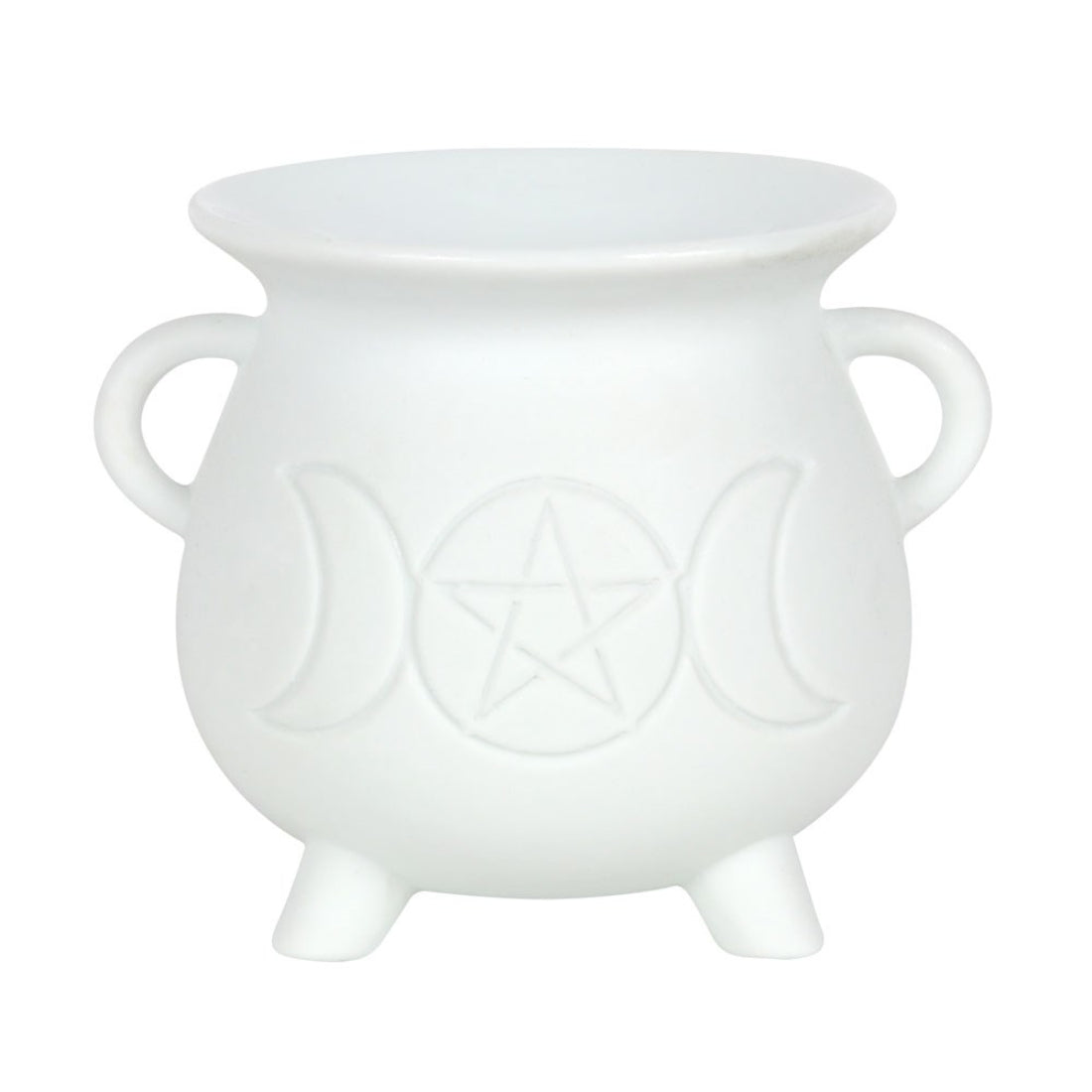 SD White Triple Moon Cauldron Burner