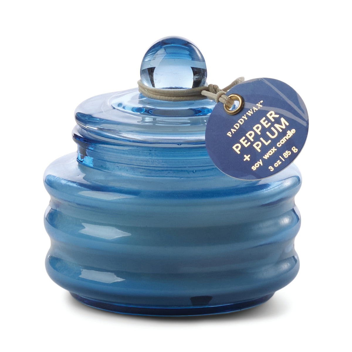 Paddywax Beam Glass Candle - Bright Blue - Pepper & Plum