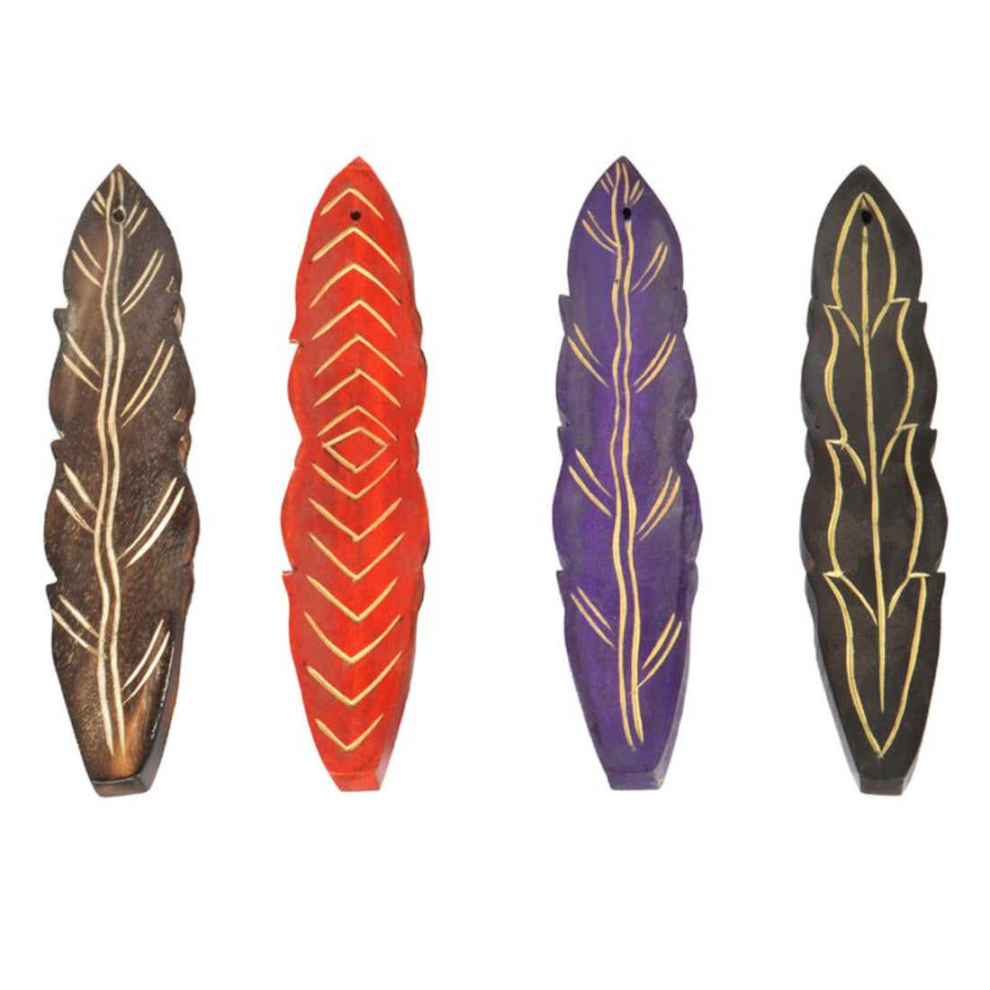 Mango Wood Feather Shaped Ashcatcher