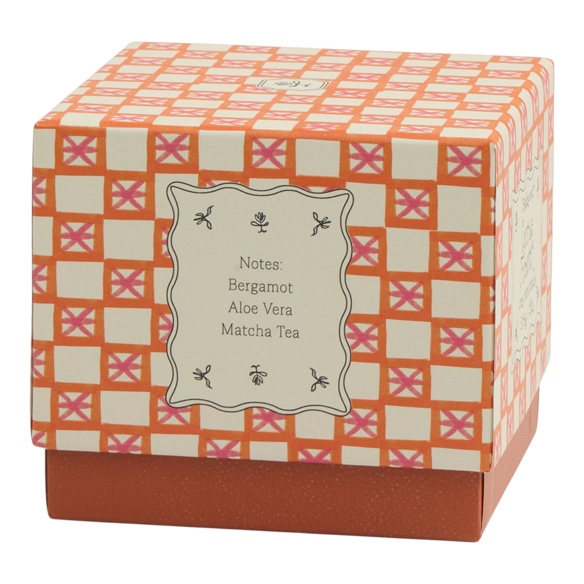 Paddywax Tulip Pink and Burnt Orange Glass Candle - Cactus Flower