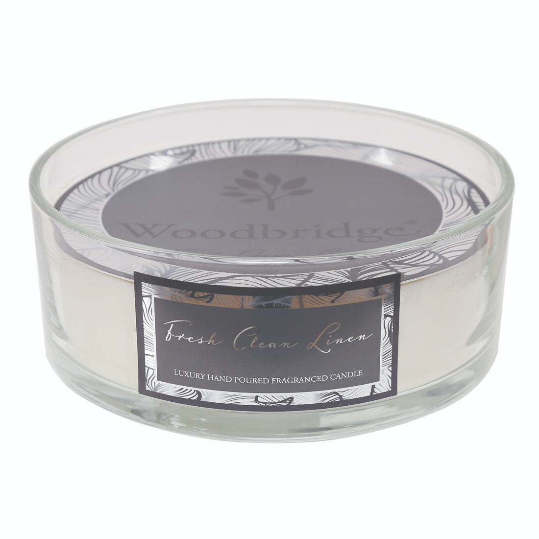 Woodbridge Fresh Clean Linen 5 Wick Candle Bowl