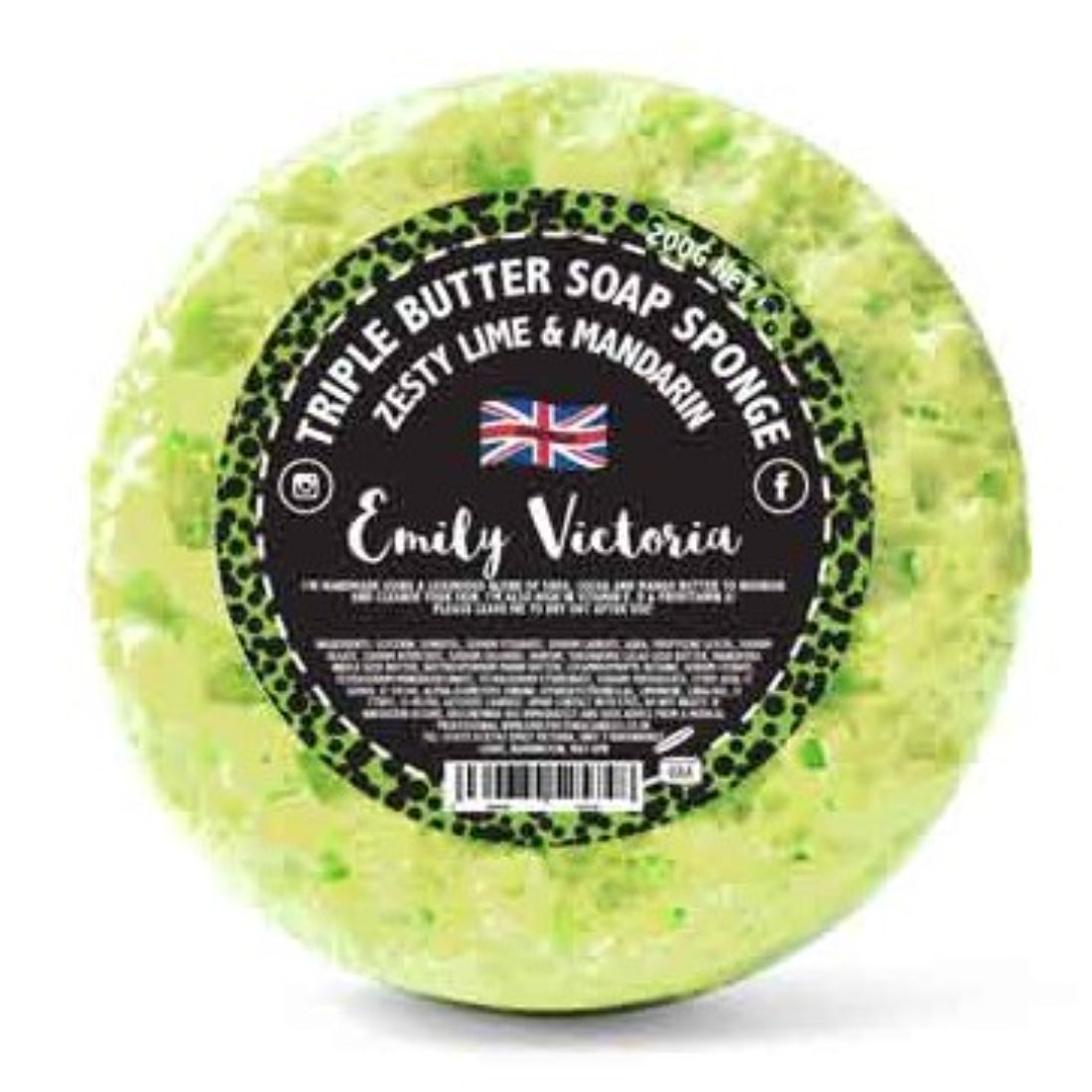 Zesty Lime & Mandarin Triple Butter Soap Sponge