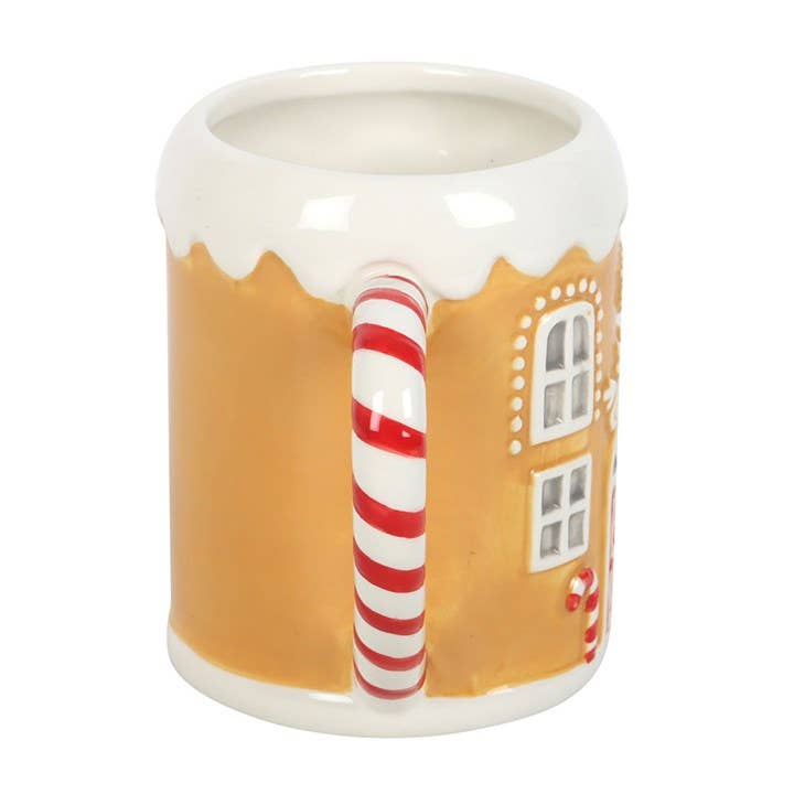 Something Different Candy Cane Gingerbread House Mug