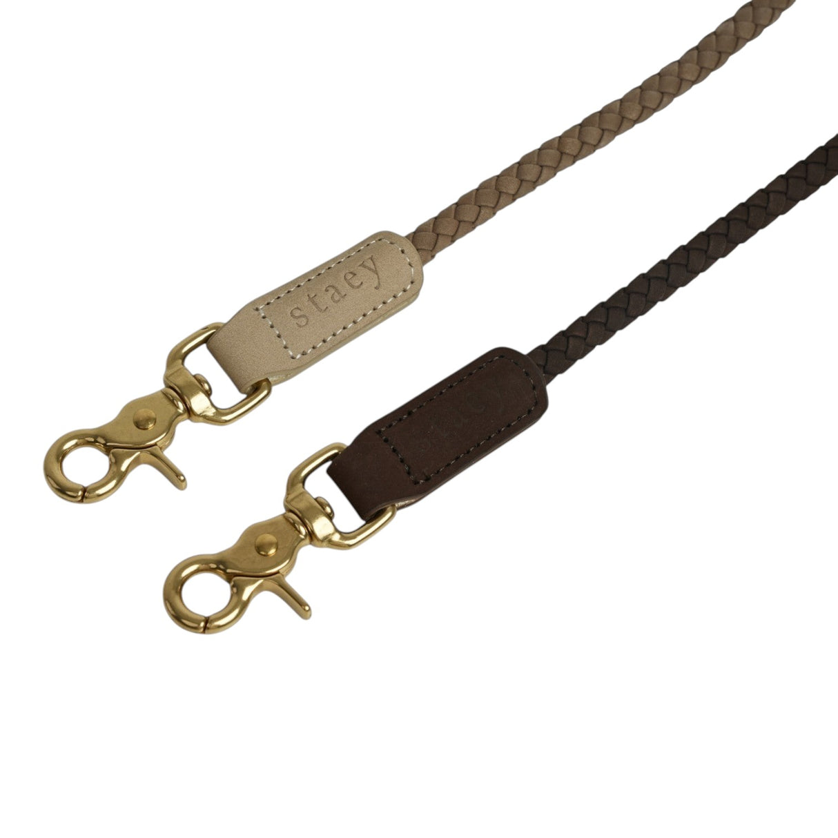 Staey Kaia Braided Dog Leash Dark Oak