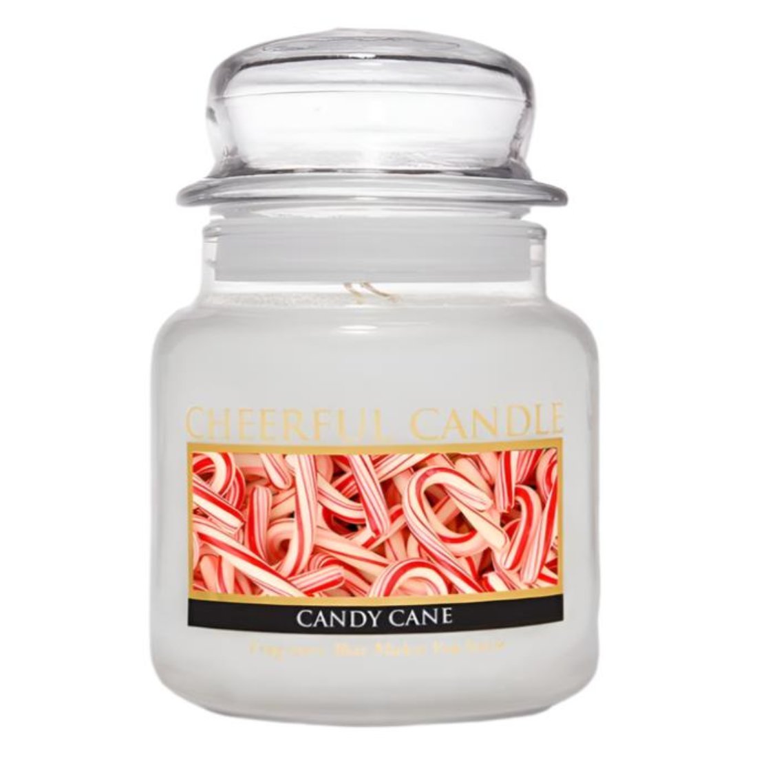 Cheerful Candle Candy Cane Jar Candle