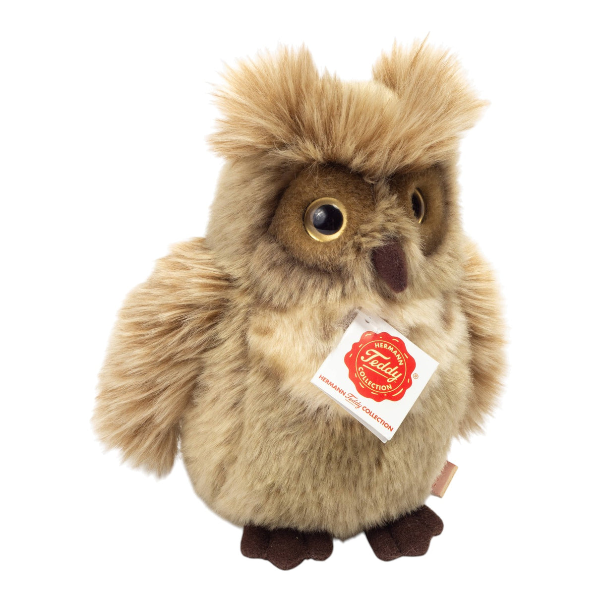 Teddy Hermann Owl Grey-Brown 17cm Plush Toy