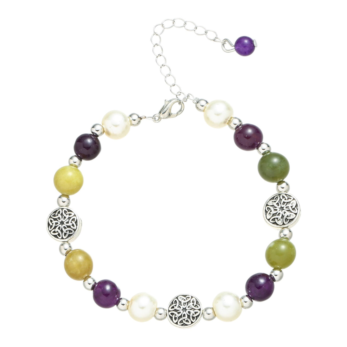 Celtic Ore Bracelet Metal Beads Trinity Marble