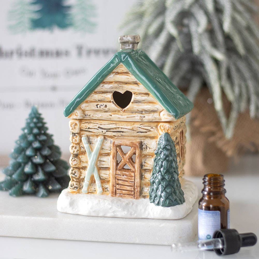 Something Different Winter Cabin Ski Chalet Oil Burner