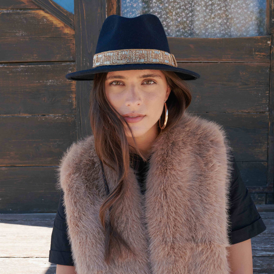 Maradji Jim Felt Hat Mottled Trim