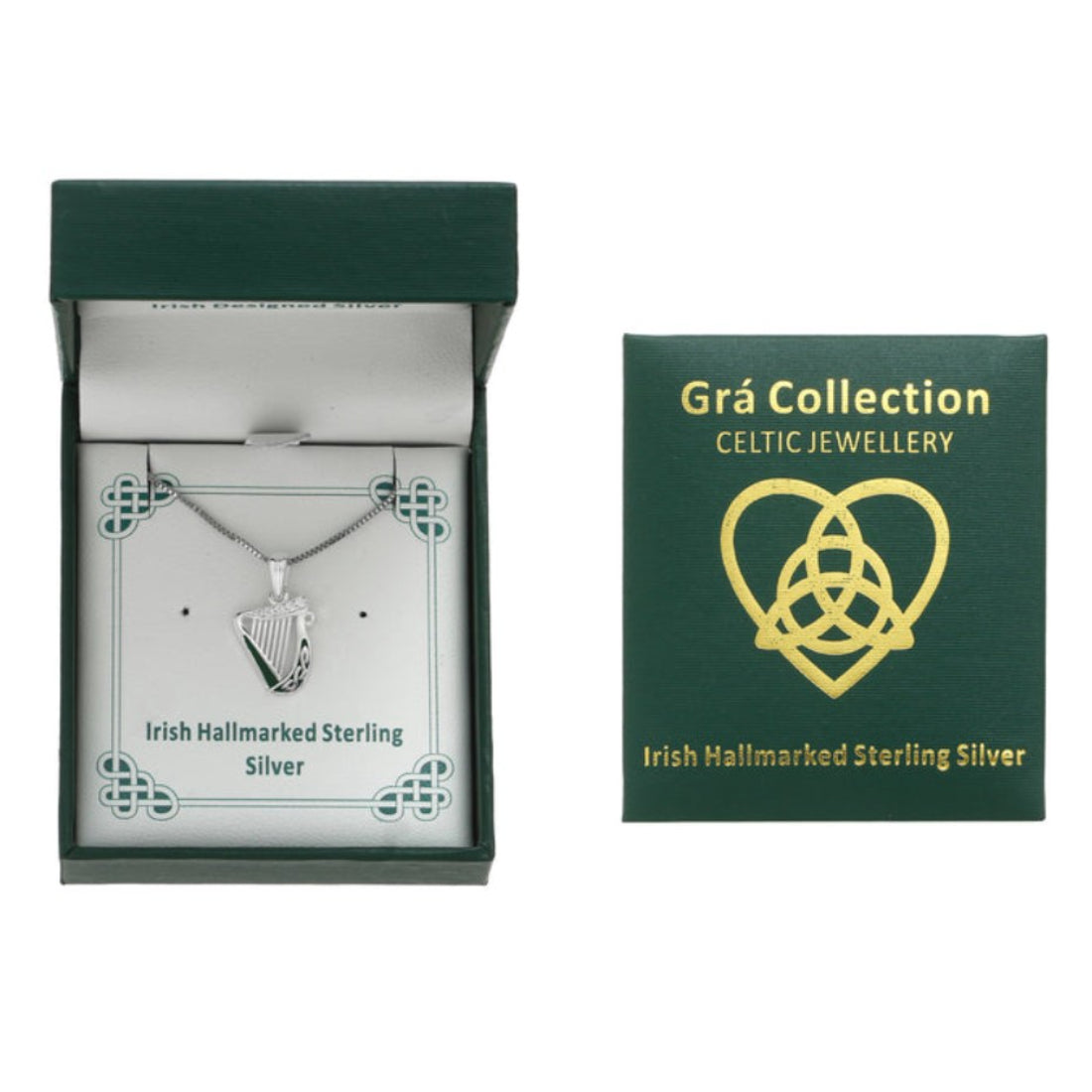 Gra Collection Harp with Stones Necklace