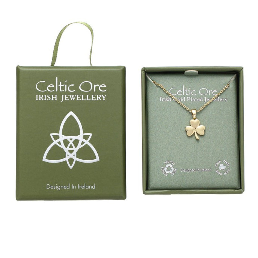 Celtic Ore Plain Shamrock Necklace