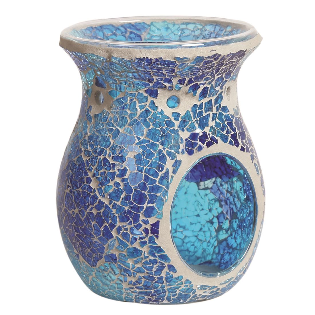 Aromatize Teal Crackle Burner