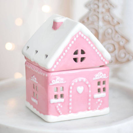 Something Different Pink Gingerbread House Oil Burner
