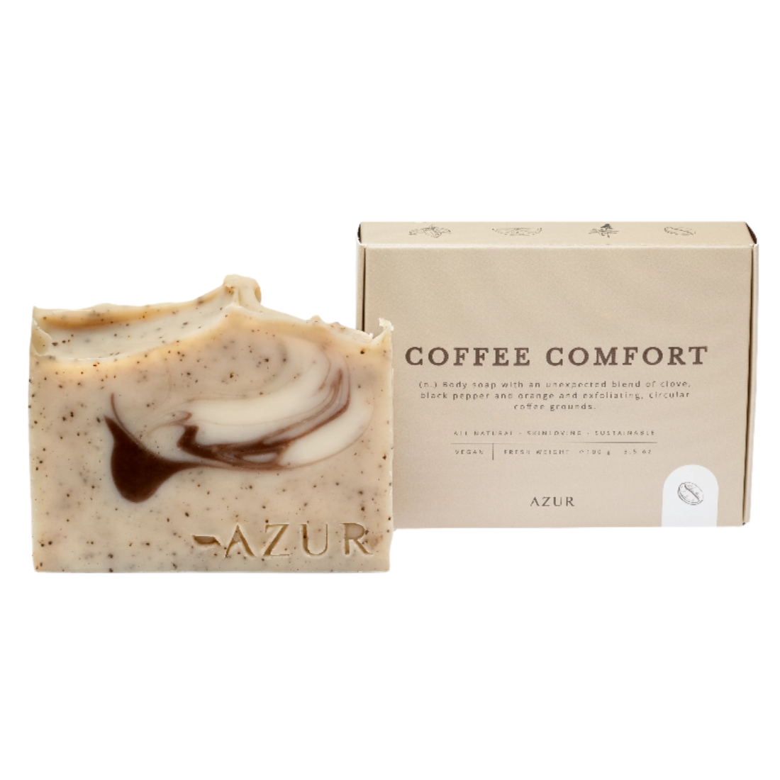 Azur Coffee Comfort Body Scrub Bar