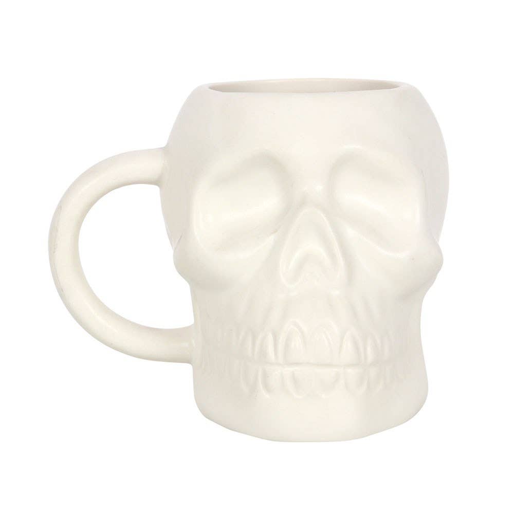 SD White Gothic Skull Mug