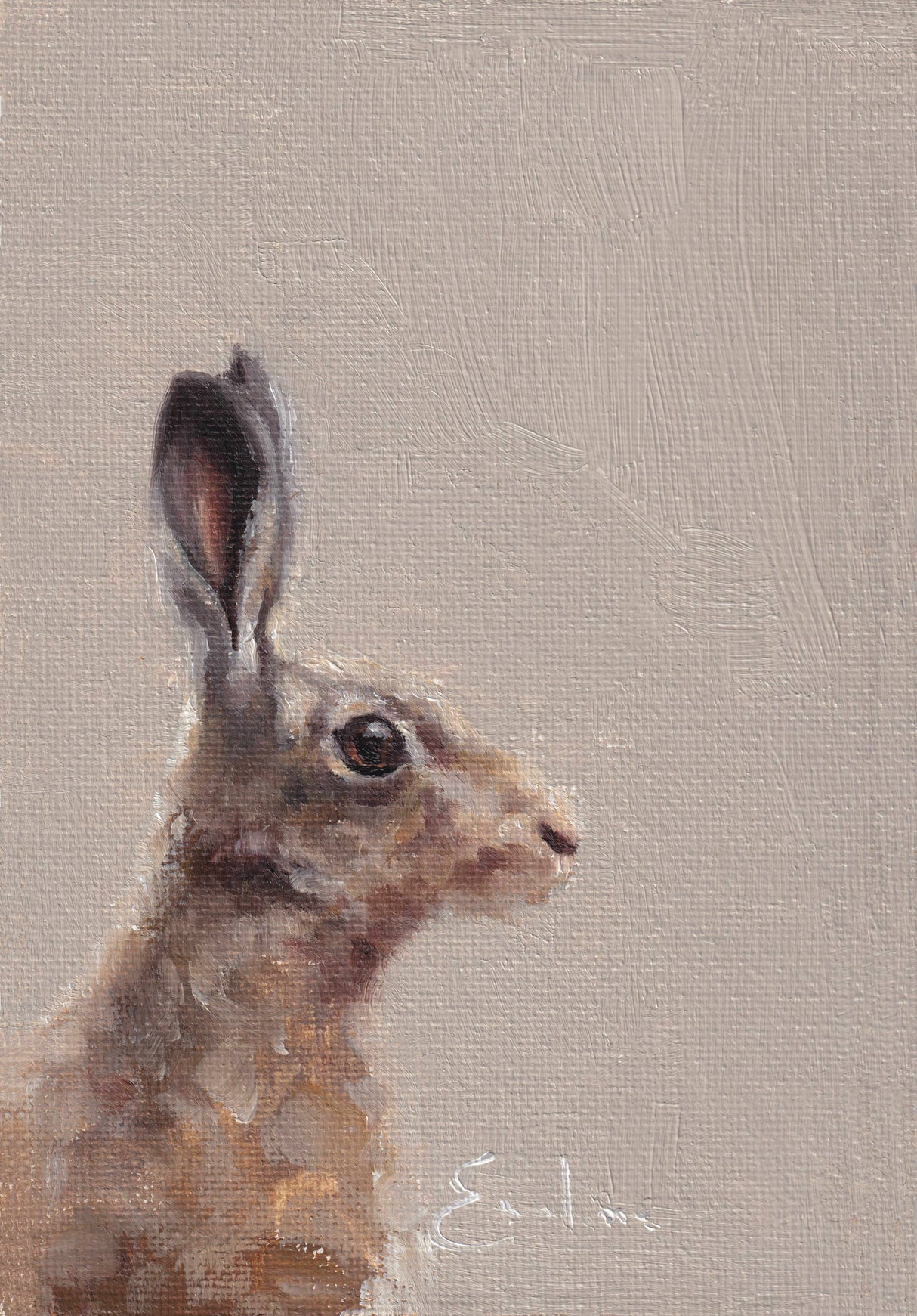 Emeline Watchorn Soft Hare Greeting Card