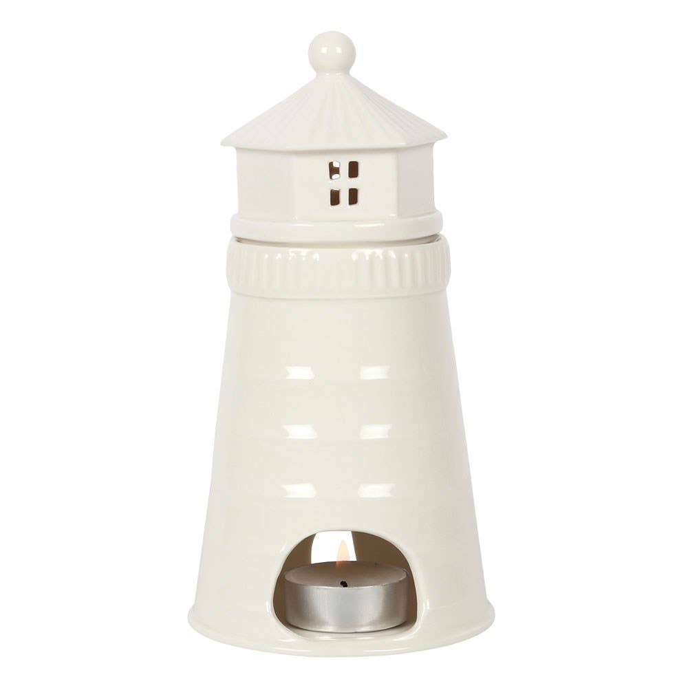 SD Nautical White Lighthouse Wax Burner