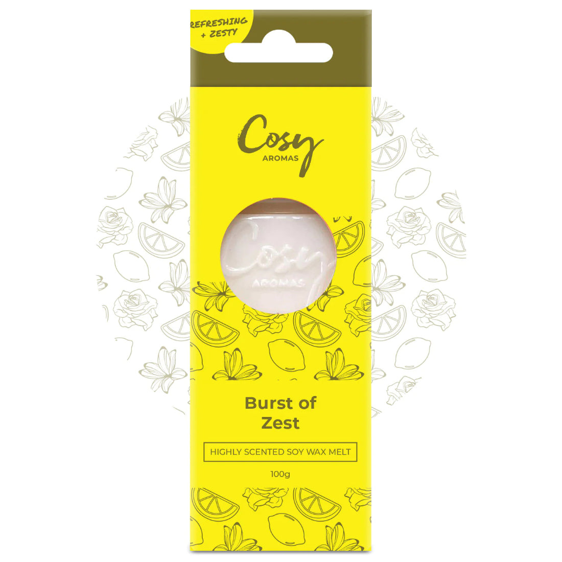 Cosy Aromas Burst of Zest Wax Melt