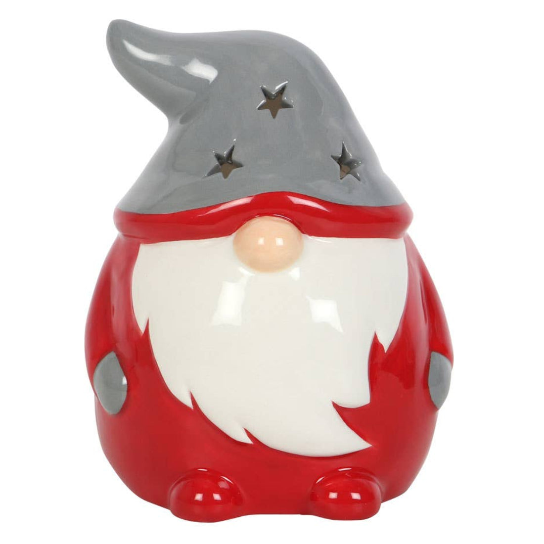 Something Different Red and Grey Gonk Tealight Holder