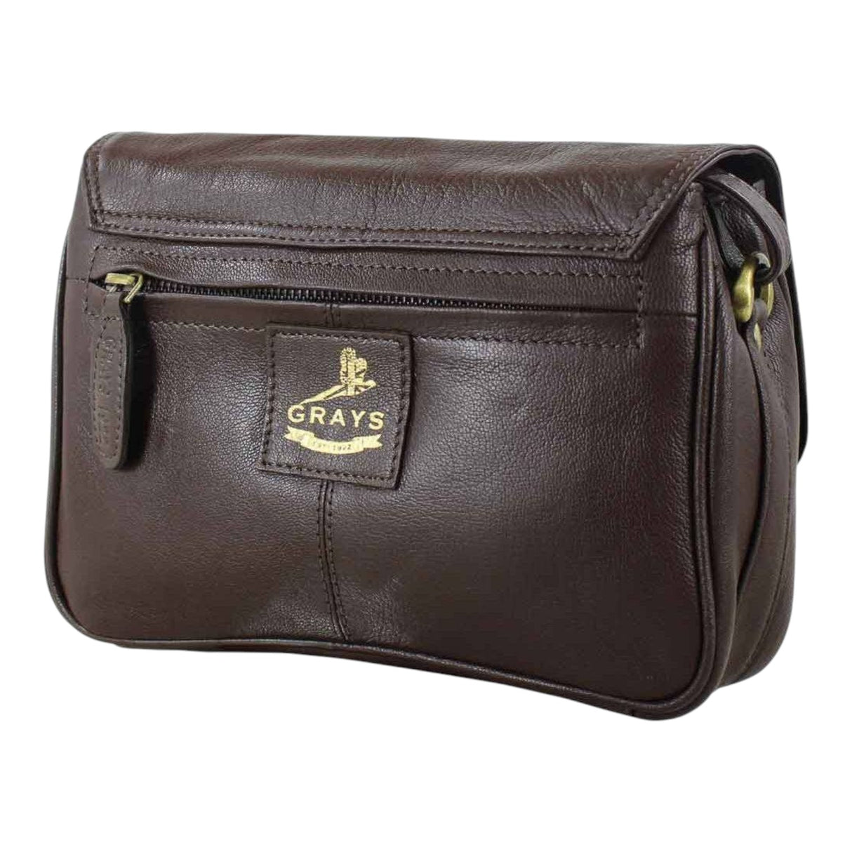 Grays 1922 Isla Shoulder Bag with Snaffle - Brown Leather