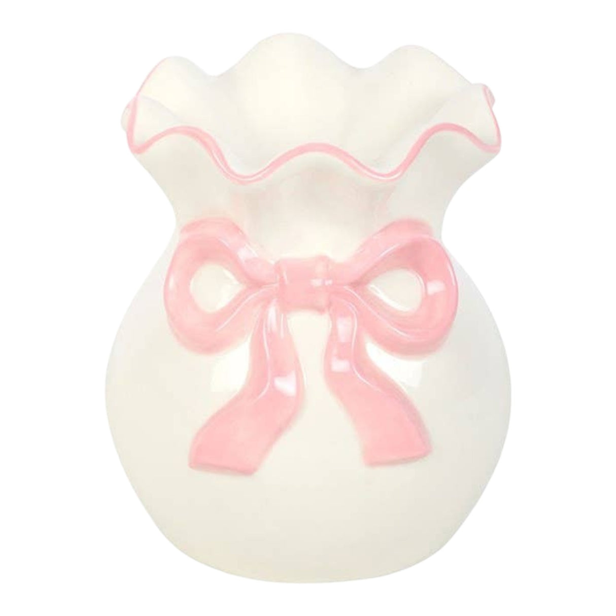 Something Different White and Pink Bow Oil Burner