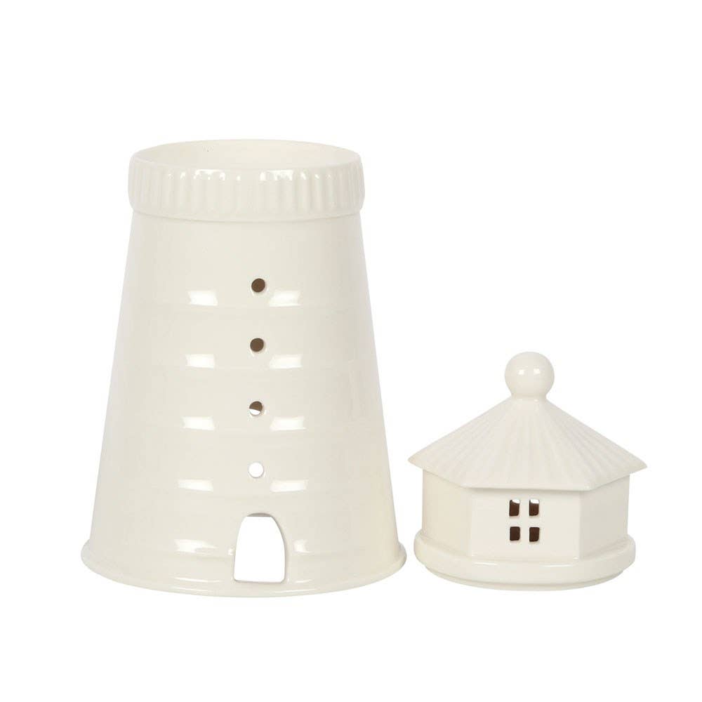 SD Nautical White Lighthouse Wax Burner