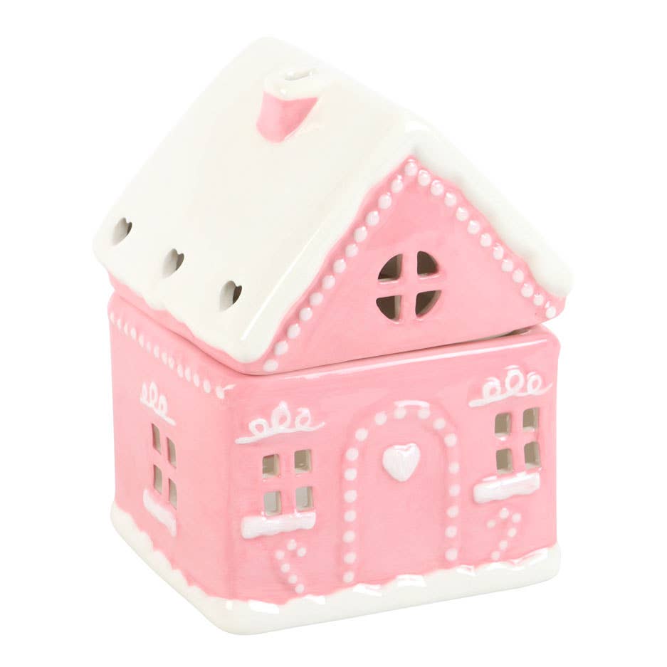 Something Different Pink Gingerbread House Oil Burner