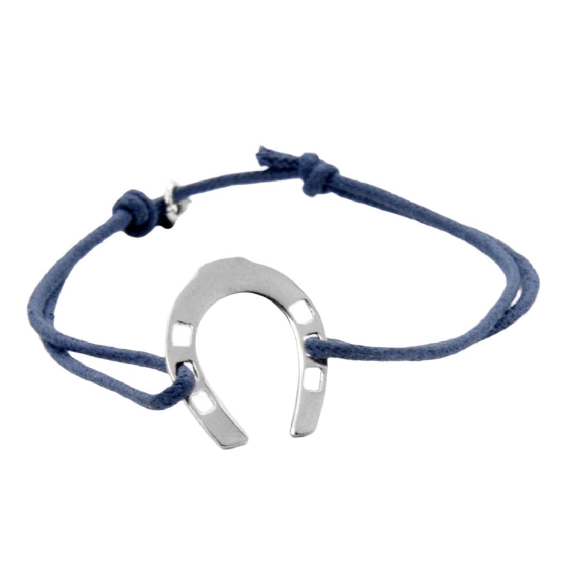 Talisman Silver Horseshoe Cord Bracelet