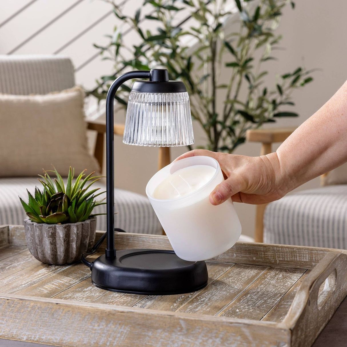 CANDLE WARMERS® Fluted Glass Cadle Warmer