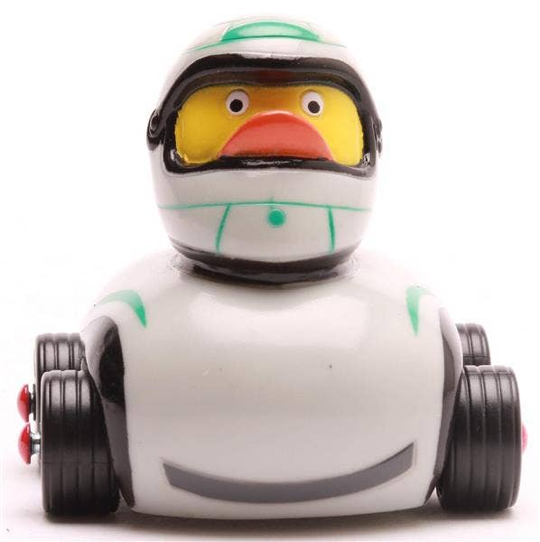 Duckshop Silver Ducks on Wheels Rubber Duck