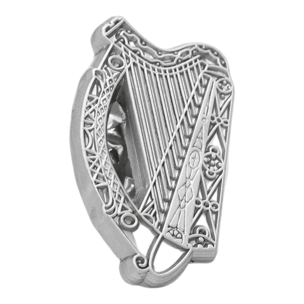 CastleKnock Designs Irish Harp Suit Pin - Silver