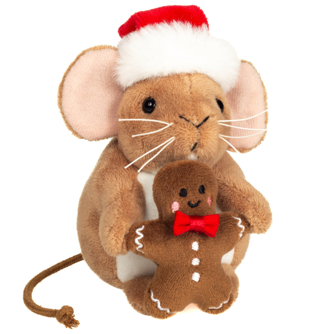Teddy Hermann Christmas Mouse with Gingerbread Man 11cm